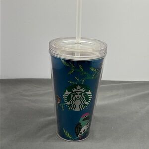 Starbucks Tropical Blue Tumbler with Clear Lid